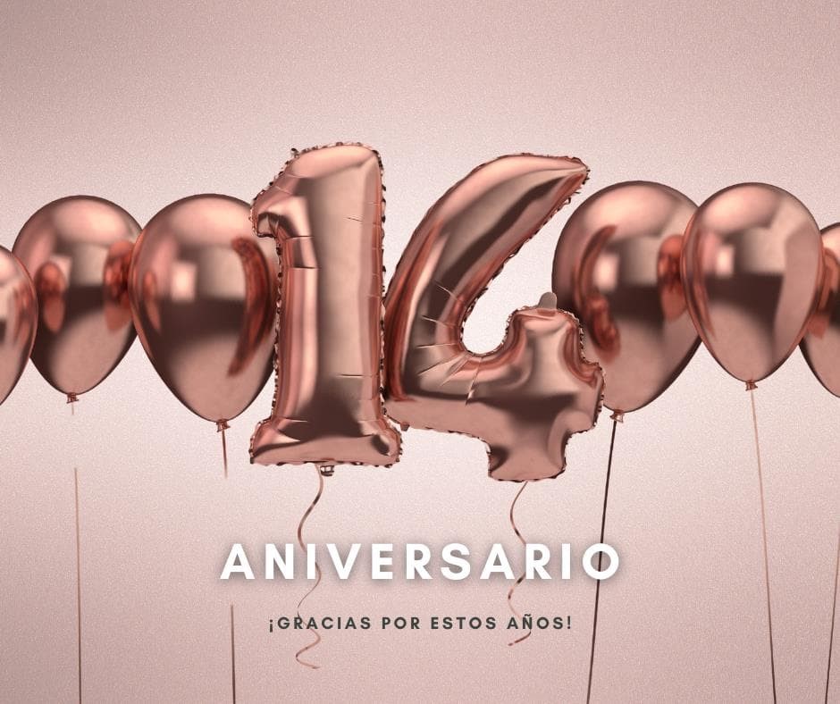 ¡Gracias por estos 14 años juntos!